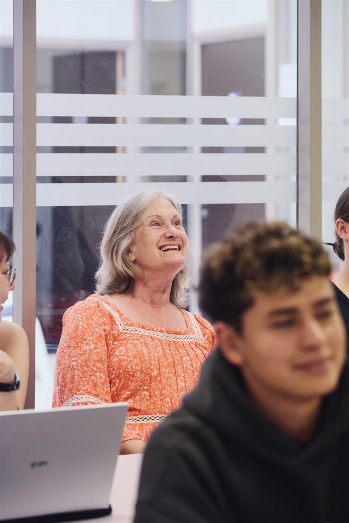 Woman learning french in france for seniors