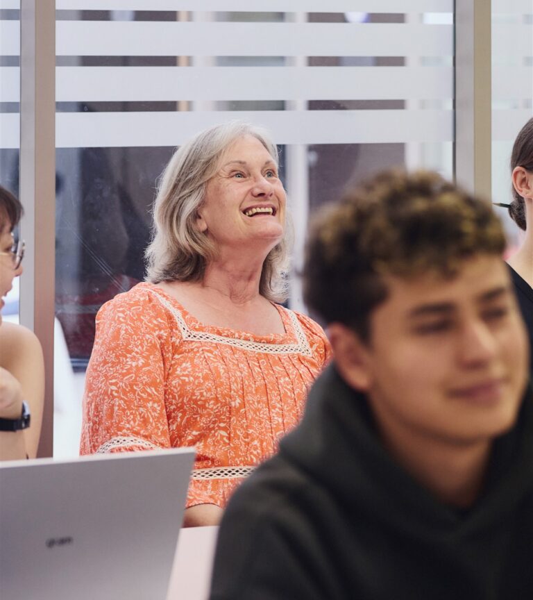 Woman learning french in france for seniors