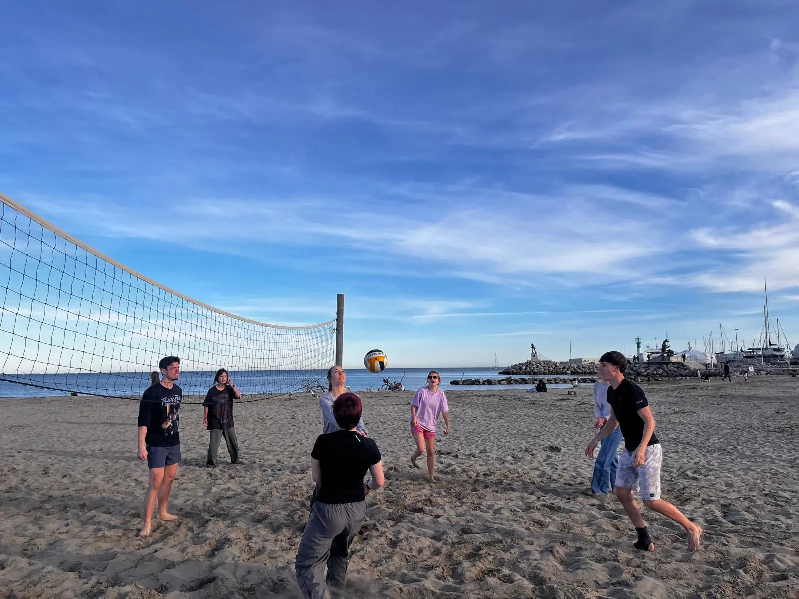 Young adults enjoying activities together
