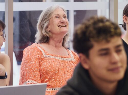 Woman learning french in france for seniors