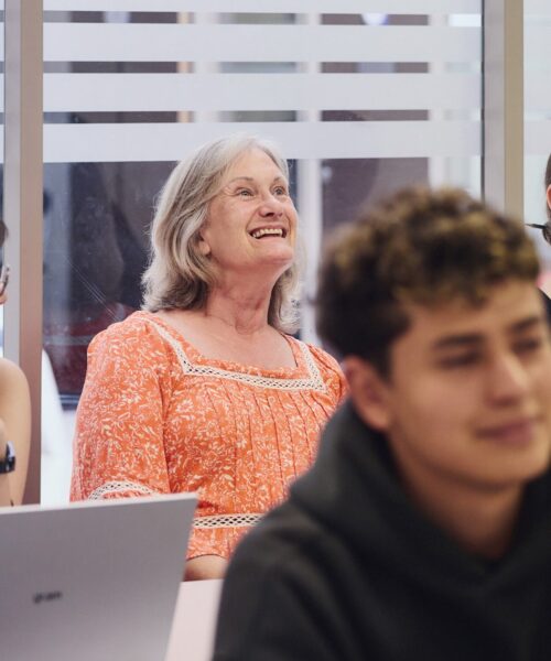 Woman learning french in france for seniors