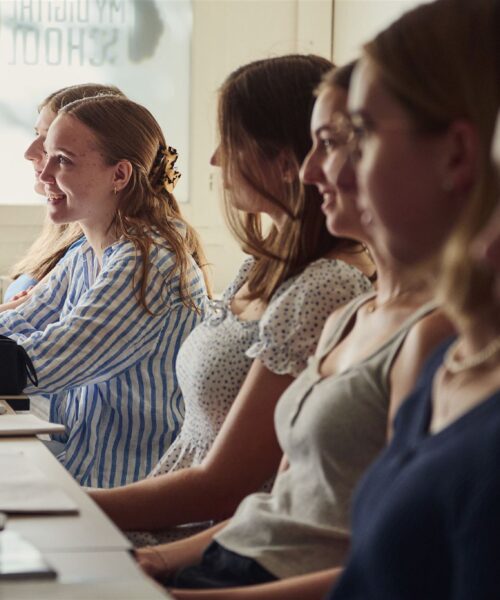 Students in class learning french in KLF Annecy
